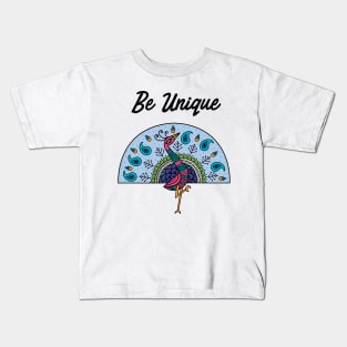 Peacock - Be Unique Kids T-Shirt